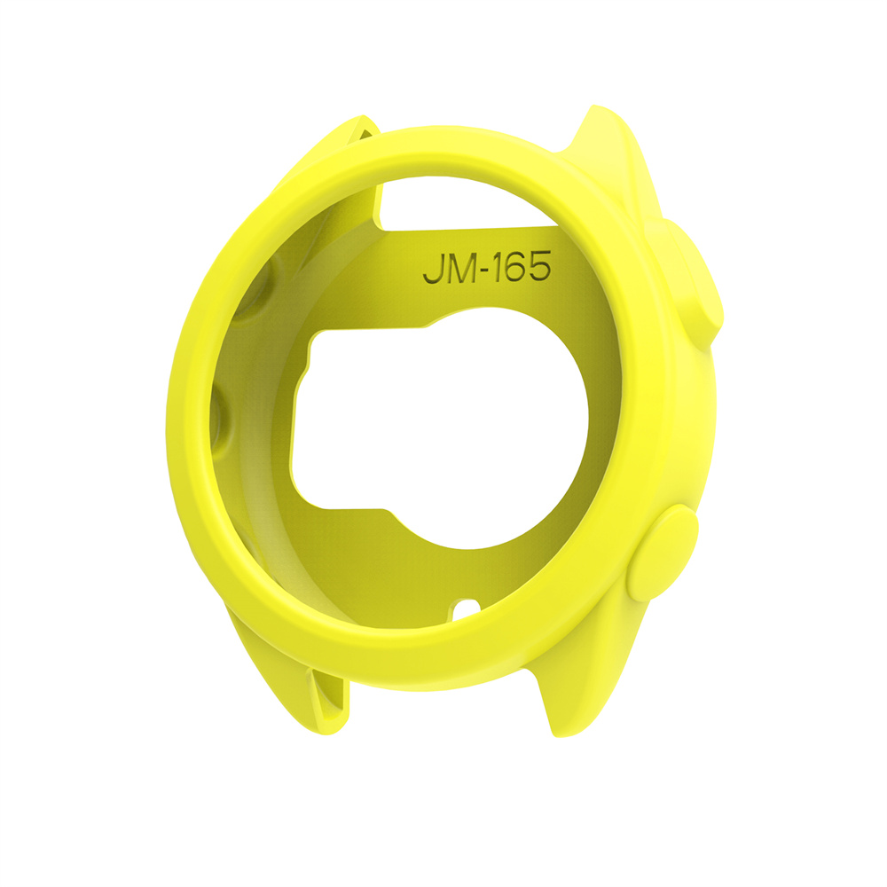 Para garmin forerunner 165 silicone capa protetora relógio escudo protetor macio e durável acessórios de decoração: Black Yellow