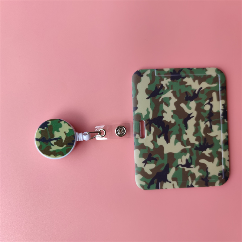 Men's Camouflage Card Case Lanyard ID Badge Holder Bus Card Cover Door Card Credit Card Holders Neck Strap: dark blue