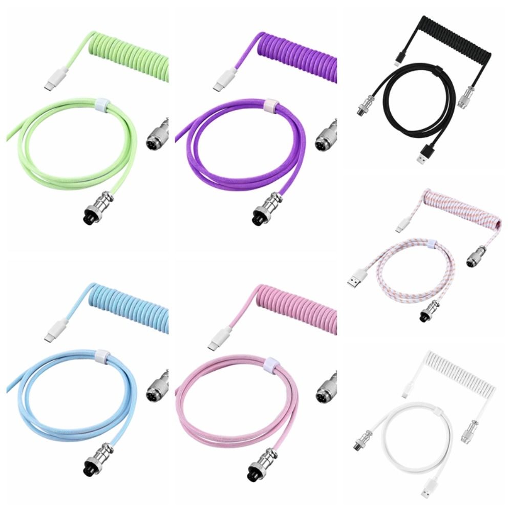 USB Port a Mechanical Keyboard Coiled Cable Max 3M Length Coiled Mechanical Keyboard Type C USB Cable USB a To Type C