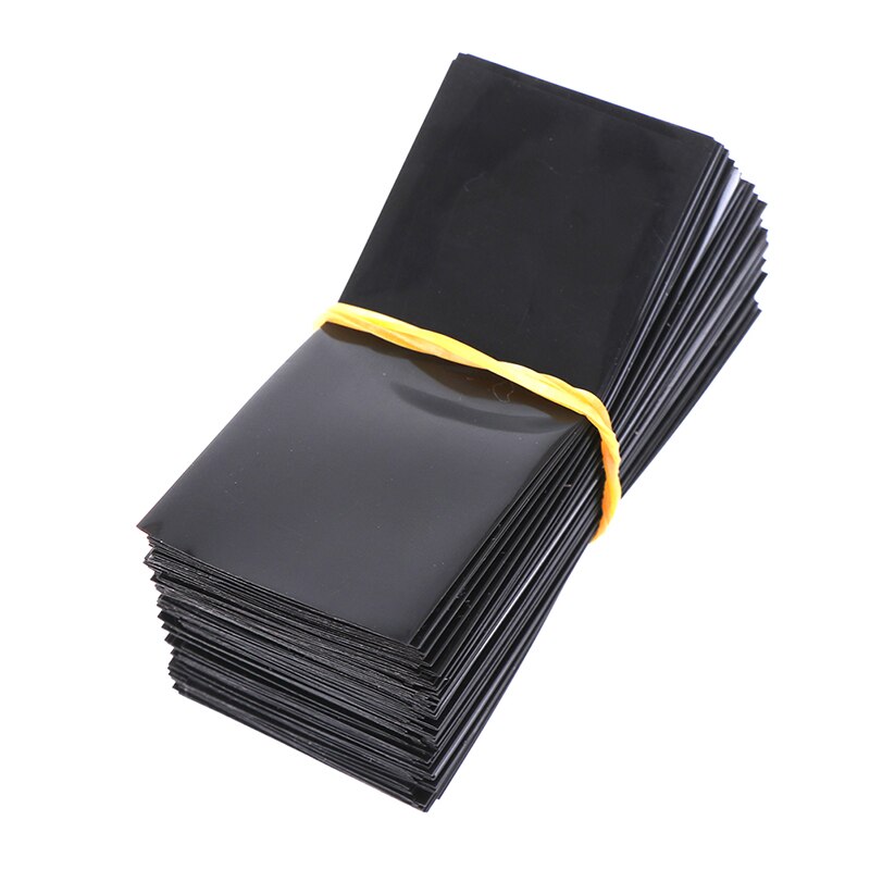 100 sztuk/partia bateria litowa enkapsulacji rury 18650 dedykowane rurki termokurczliwe Wrap izolowane odnowić pokrywa skóry folii pcv: BK