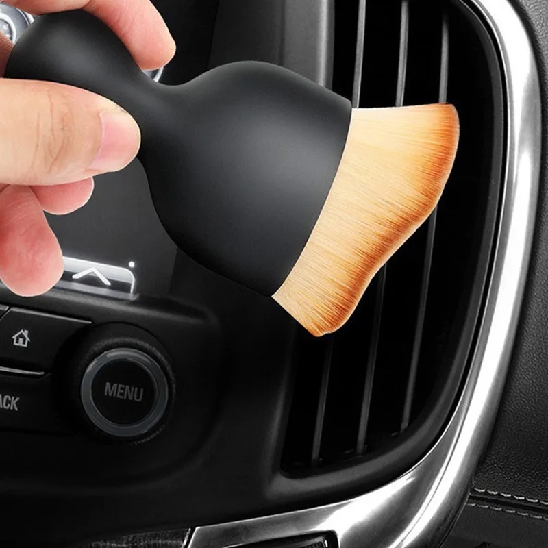 Brosse pour Livres d'Nikde Voiture, Outil de Nettoyage de Console Centrale, Sortie d'Air, Souple avec Coque, Anti-Poussière pour Crevasse