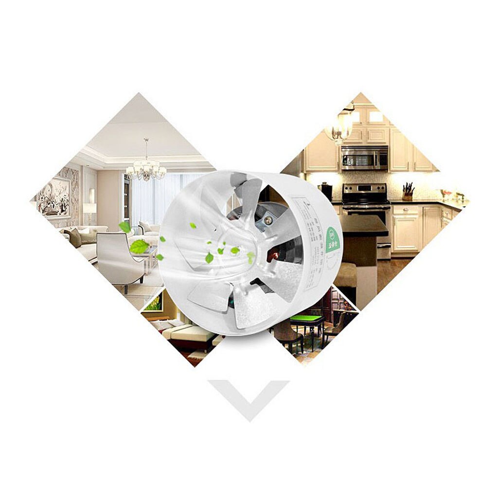 4 inch Inline Duct Booster Fan - Great for Grow Tent Exhaust and Intake - Silver