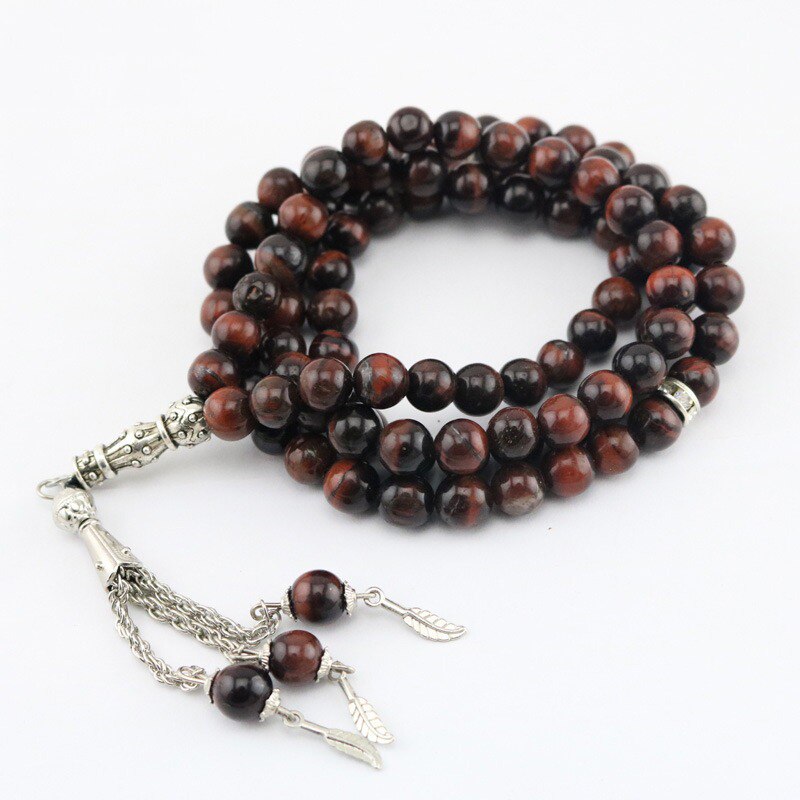 Chapelet de prière islamique pour hommes et femmes, forme ronde, 99 perles, chapelet musulman, Tasbih, Bracelet perlé, Islam, turquie, Allah mohamed