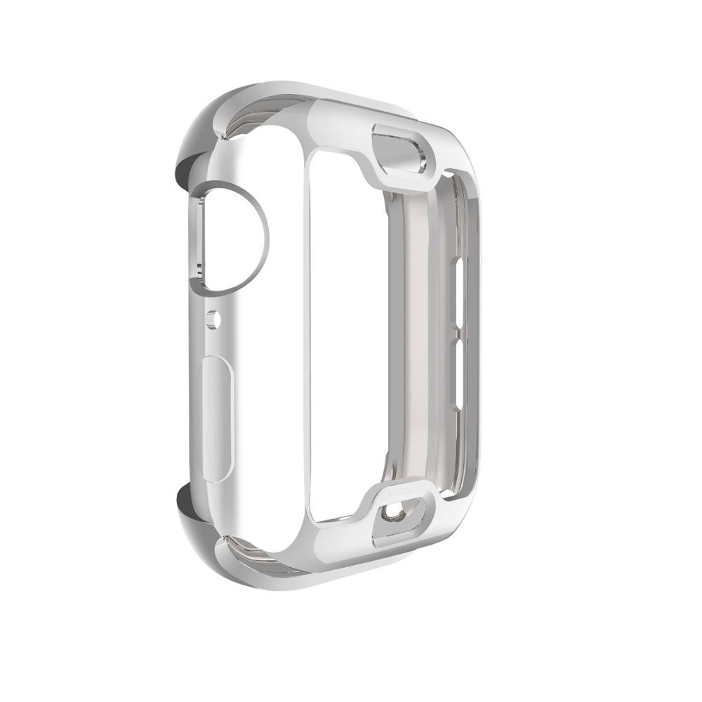 case cover for Apple watch band Apple Watch 4 5 case 44mm 40mm iWatch TPU bumper protection bumper plating watch accessories: silver / 44mm seres 4 5