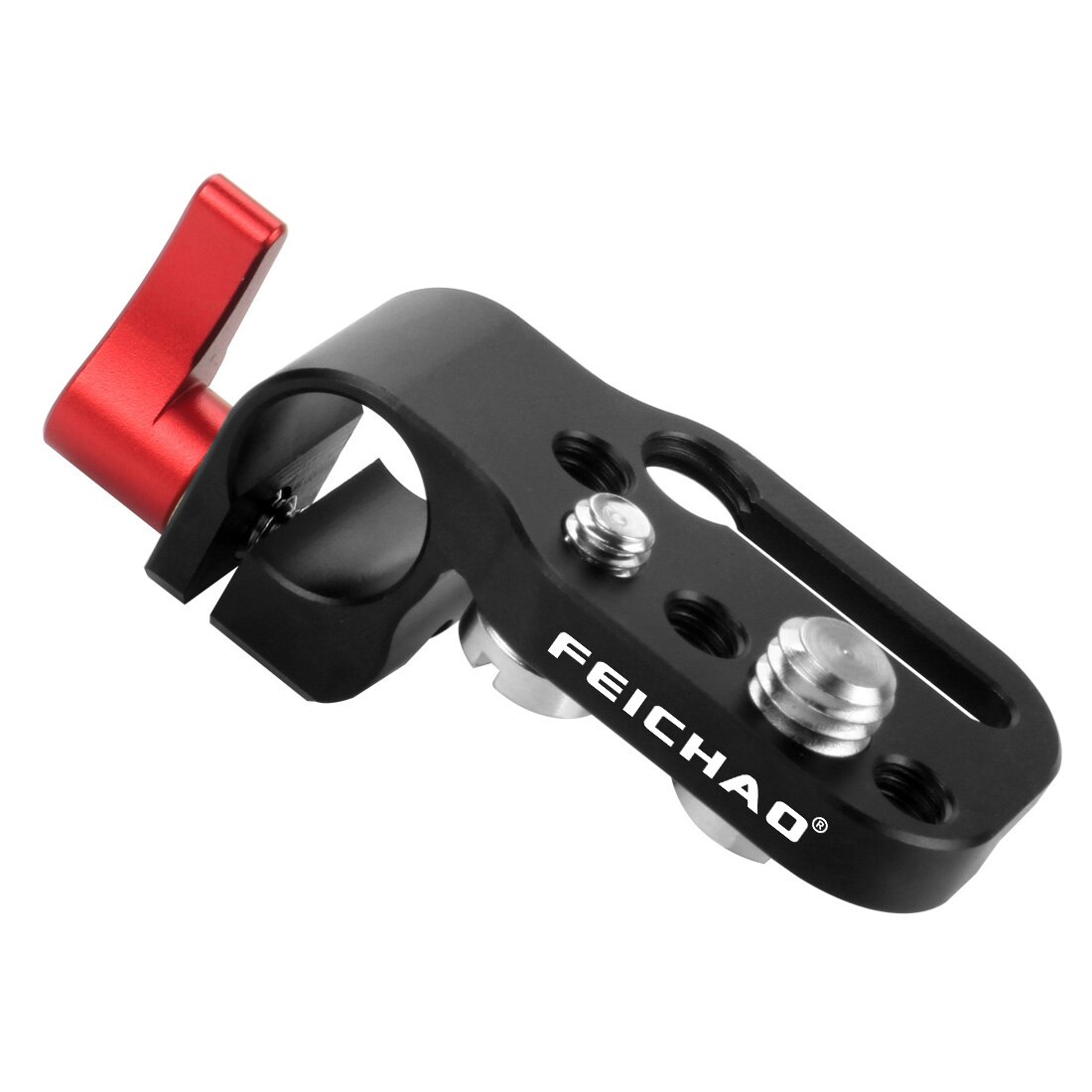 Feichao 15mm Rail Clamp Mount Tube Rod Clamp Mounting Adapter Board w/ 1/4" 3/8" Mount Screw Mount Hole for Monitor DSLR Camera