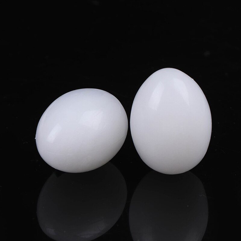 10 pièces faux oeufs en plastique Pigeon oeuf solide Pigeon faux oeuf Pigeon à couver fournitures 2.5cm x 3.5cm
