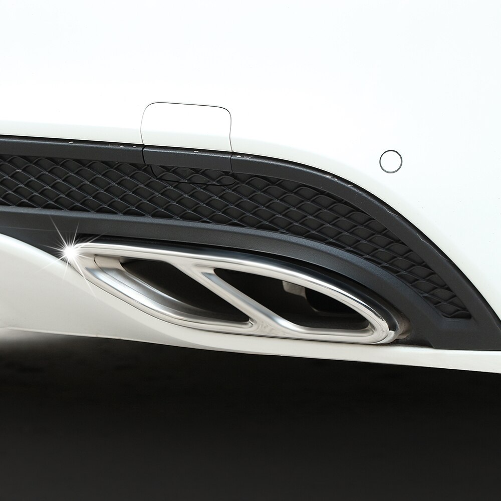 2 Stuks Rvs Uitlaatpijp Cover Trim Voor Mercedes Benz A B C E Glc Gle Klasse W176 W246 w205 W213 Amg Auto Styling