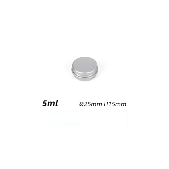 5ml-250ml kosmetiske aluminiumsdåser aluminiumskasser sølv aluminiumsdåser dåser skruetop rund lys krydderi dåser dåser lågbeholdere: 5ml