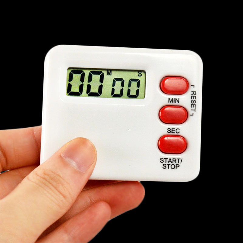 Magnetische LCD Digital Kitchen Countdown Timer Alarm met Stand Wit Kookwekker Praktische Koken Timer Wekker Gereedschap