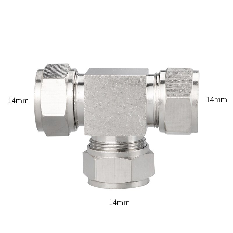 Pneumatiske komponenter pneumatisk lynkobling 4mm 6mm 8mm 10mm 12mm trevejs fittings konnektor til slangerør: 14mm