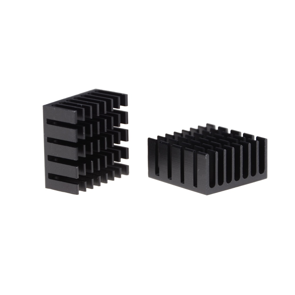 10 stk/parti 20mm x 20mm x 10mm køleplader køleplader køler aluminium radiator sort farve