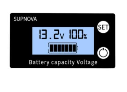 Battery Capacity Indicator DC 8V-100V Lead Acid Lithium LiFe PO4 Car Motorcycle Voltmeter Voltage Gauge 12V 24V 48V 72V: Pink