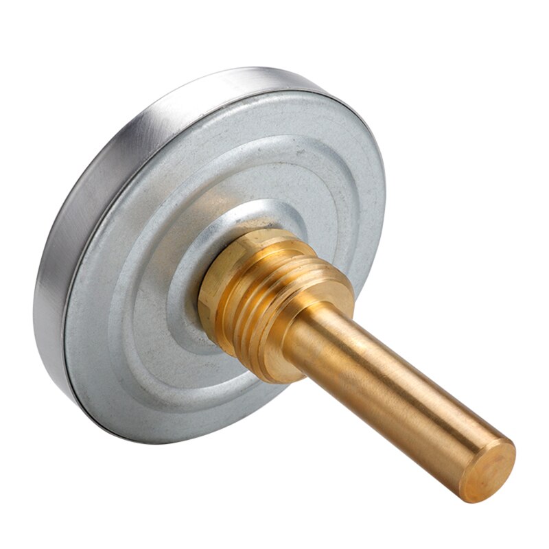 Temperature Liquid Water Home Garden 63mm Dial Horizontal Thermometer Aluminum Temperature Gauge Meter Liquid Water