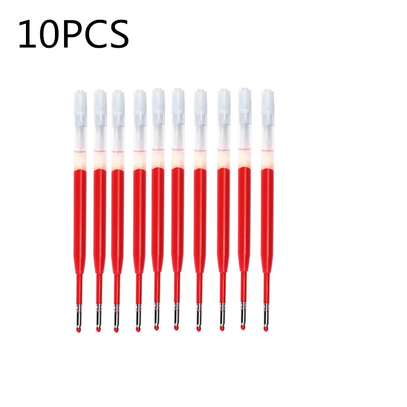 G2 red blue black water based signature refill 0.5mm rotating metal pen to replace carbon refill and press the neutral core: 10PCS gules
