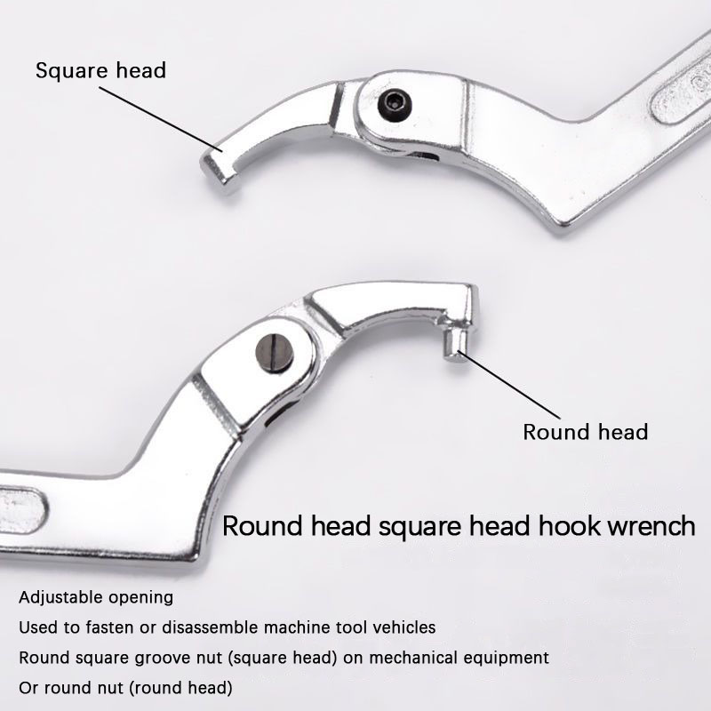 Crescent wrench Adjustable wrench hook C-wrench tool nut bolt Hand tool