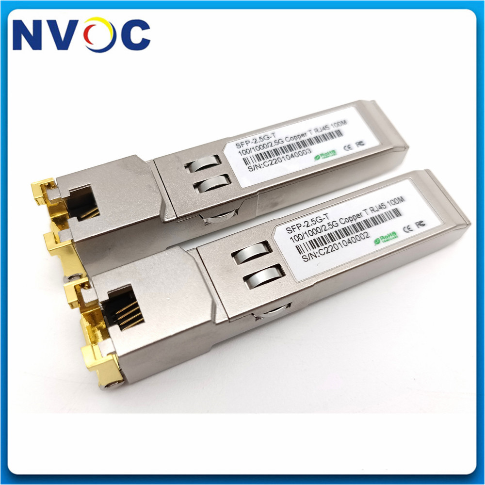 2.5Gbps 100M Copper SFP Transceiver 2.5G Copper RJ45 SFP+Transceiver Module Compatible with Mikrotik Cisco 2.5G Ethernet Switch