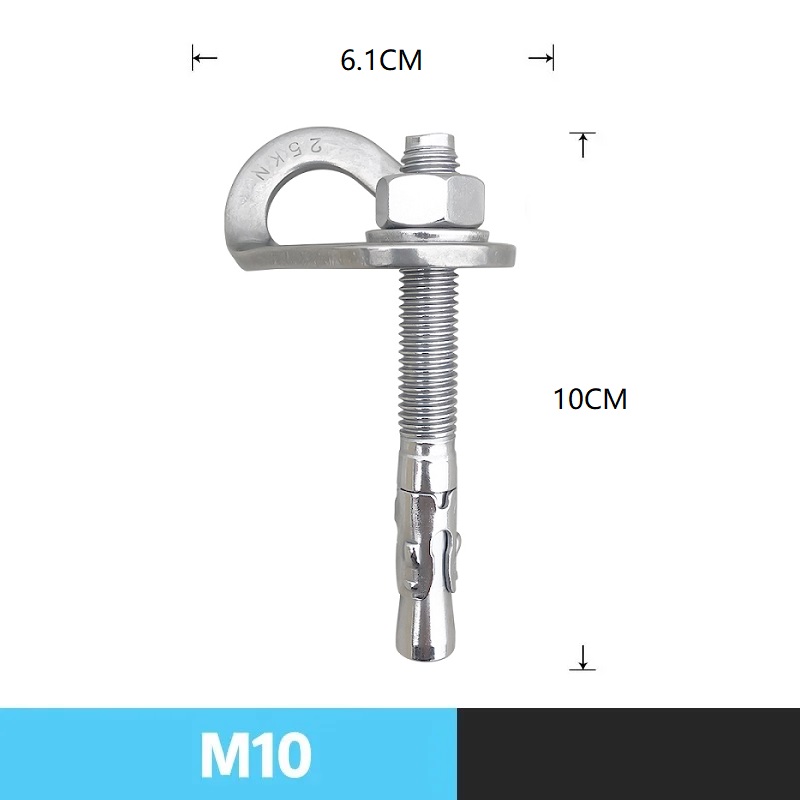 Point d'ancrage d'escalade, écrou en Piton, boulon d'ancrage, plaque de suspension, clou d'expansion, acier inoxydable 304, gréement d'assurage de spéléologie M8 M10 M12: green