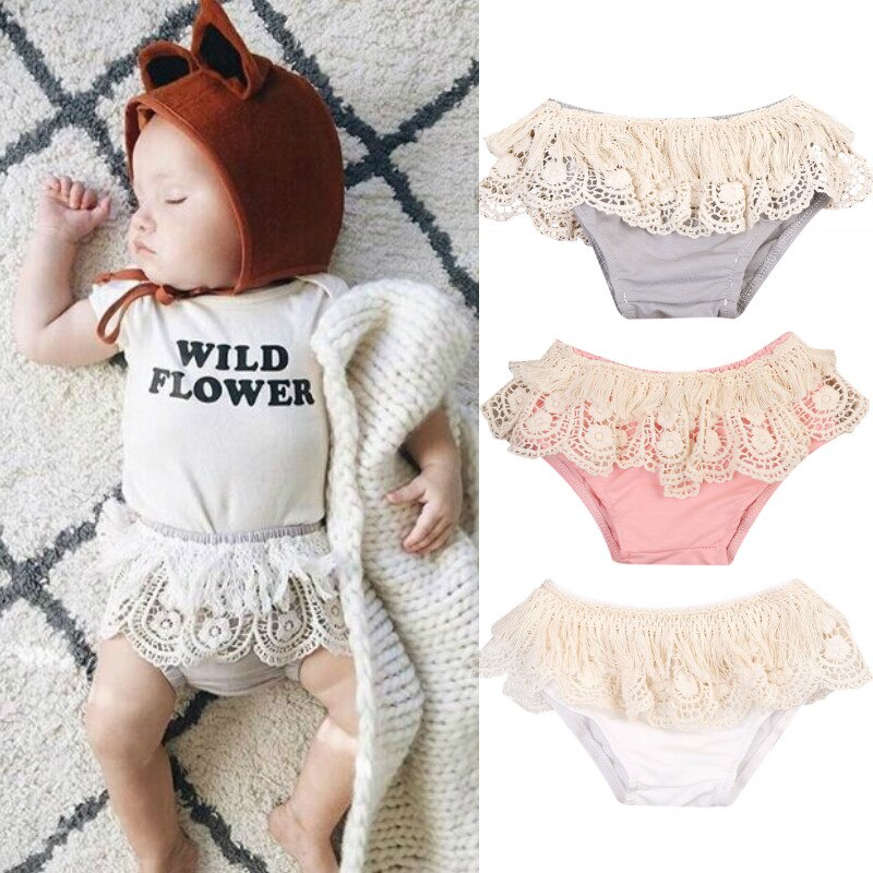 Pudcoco – sous-vêtements pour -né fille, en dentelle à volants, PP, couverture de couche-culotte 0-24M