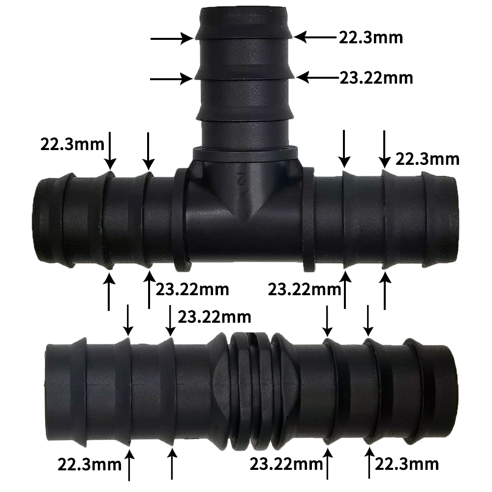 1/2 "1/4" Außengewinde anschluss an Widerhaken 16mm 20mm 25mm Pe Schlauch adapter T-Stück Winkel bogen Garten bewässerung Tropf bewässerungs system
