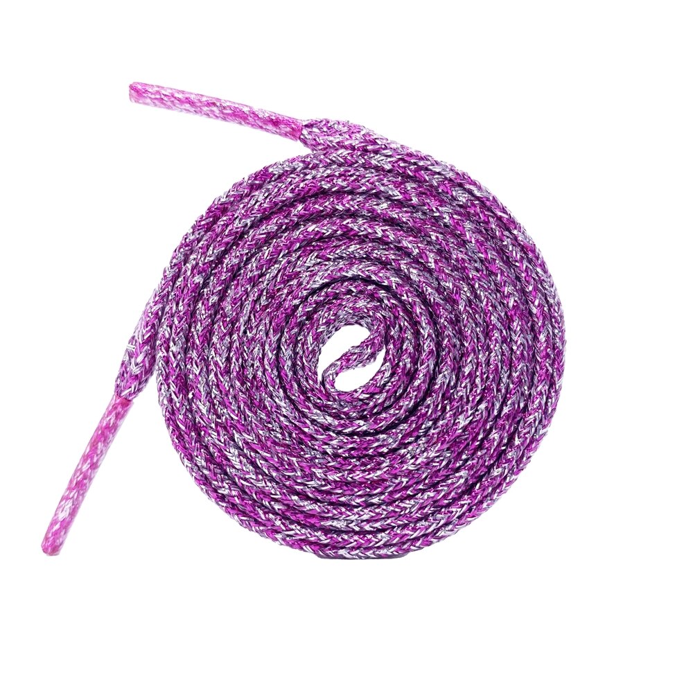 Kleurrijke Brede Kanten Schoenveters Van Sneakers Metallic Glitter Shiny Goud Zilver Sport Running Platte Pailletten Waterdichte Schoen Veters: Rose Red and Silver