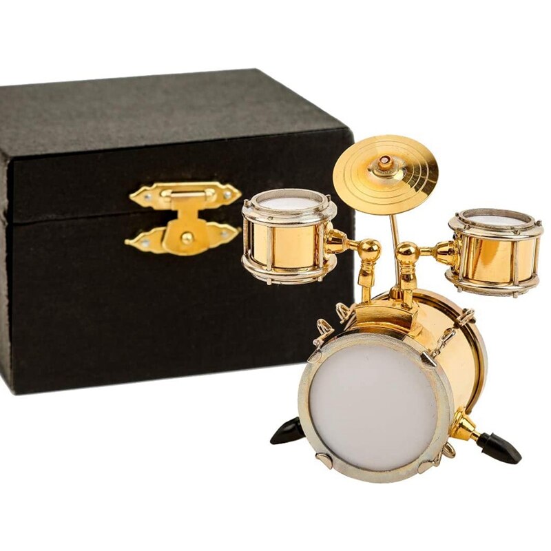 Miniatur Trommel Hause Dekoration Mini Percussion Musical Instrument Mini Trommel Miniatur Puppenhaus Modell Ornament Spielzeug