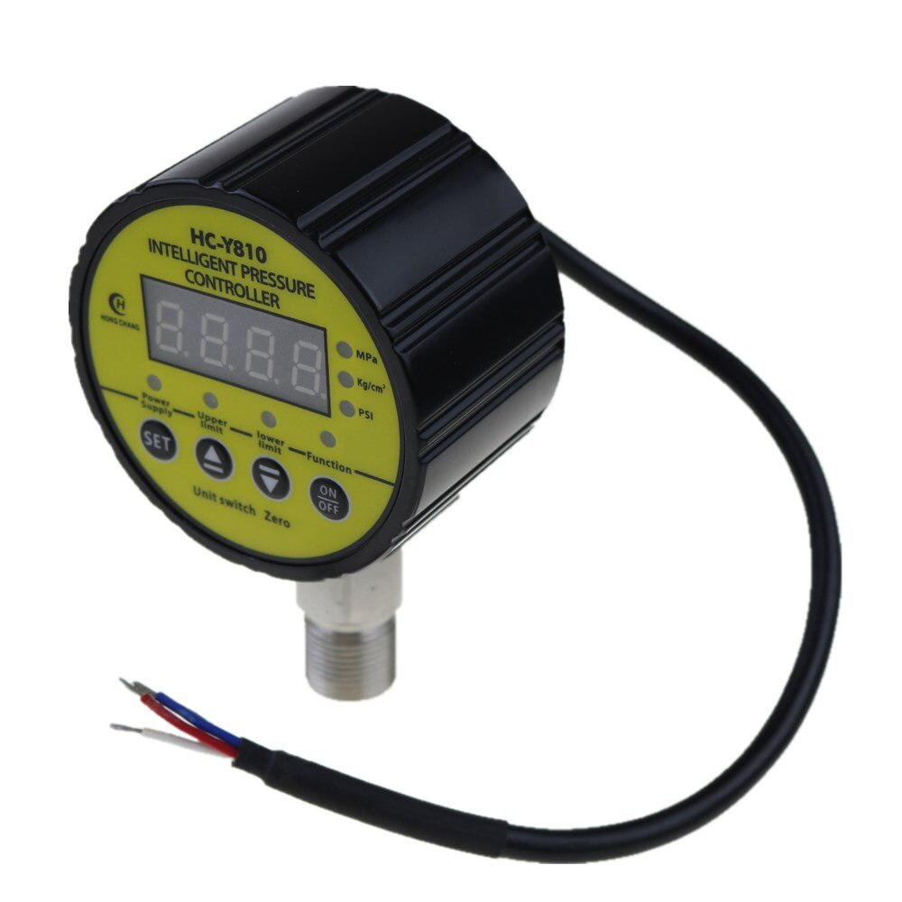 DC 24V M20 x 1.5 Air Compressor Pressure Switch Digital Pressure Gauge Relay output