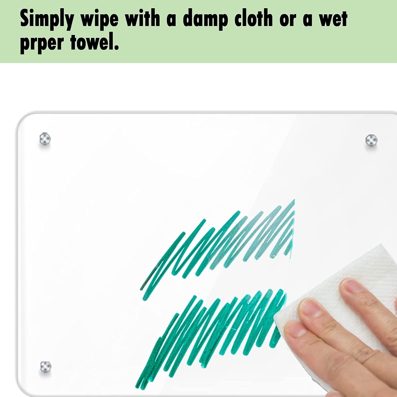 Acrylic Magnetic Whiteboard, Clear Dry Erase Menu Board for Refrigerator, To-Do/Shopping List Magnetic Planner, Meal Planner