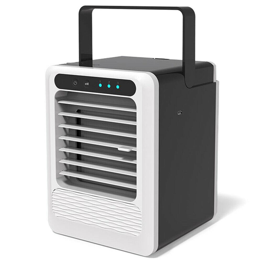 Mini portabel luftkonditioneringsluftfuktare med vattentank luftkylare usb 3 i 1 hastigheter kylfläkt luftkonditionering för hemmakontor: D
