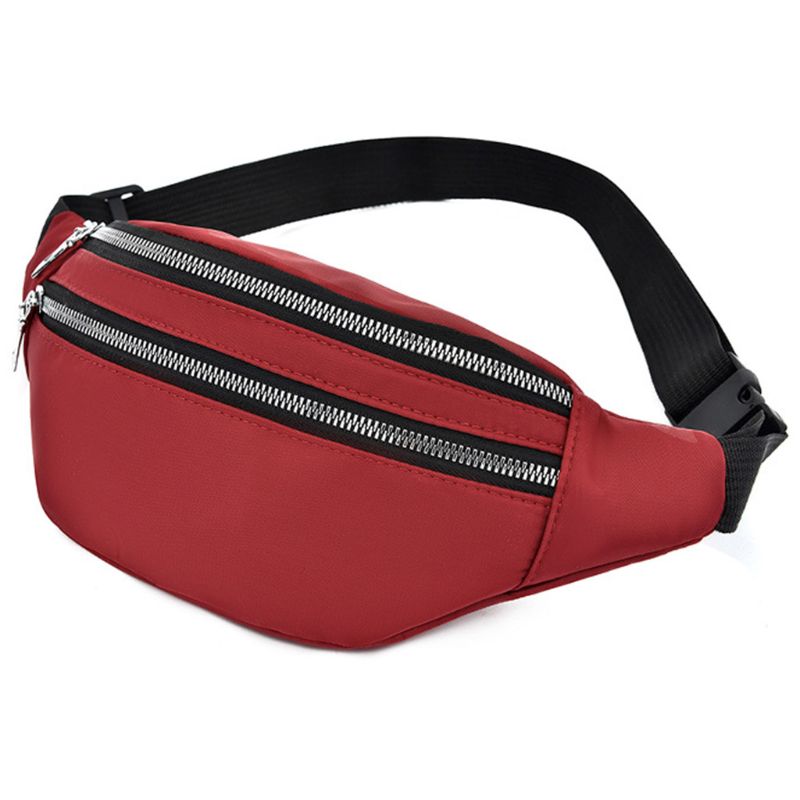 Universal Sports Travel Waist Bag Wear-resistant Nylon Waist Pack Phone Pouch: R