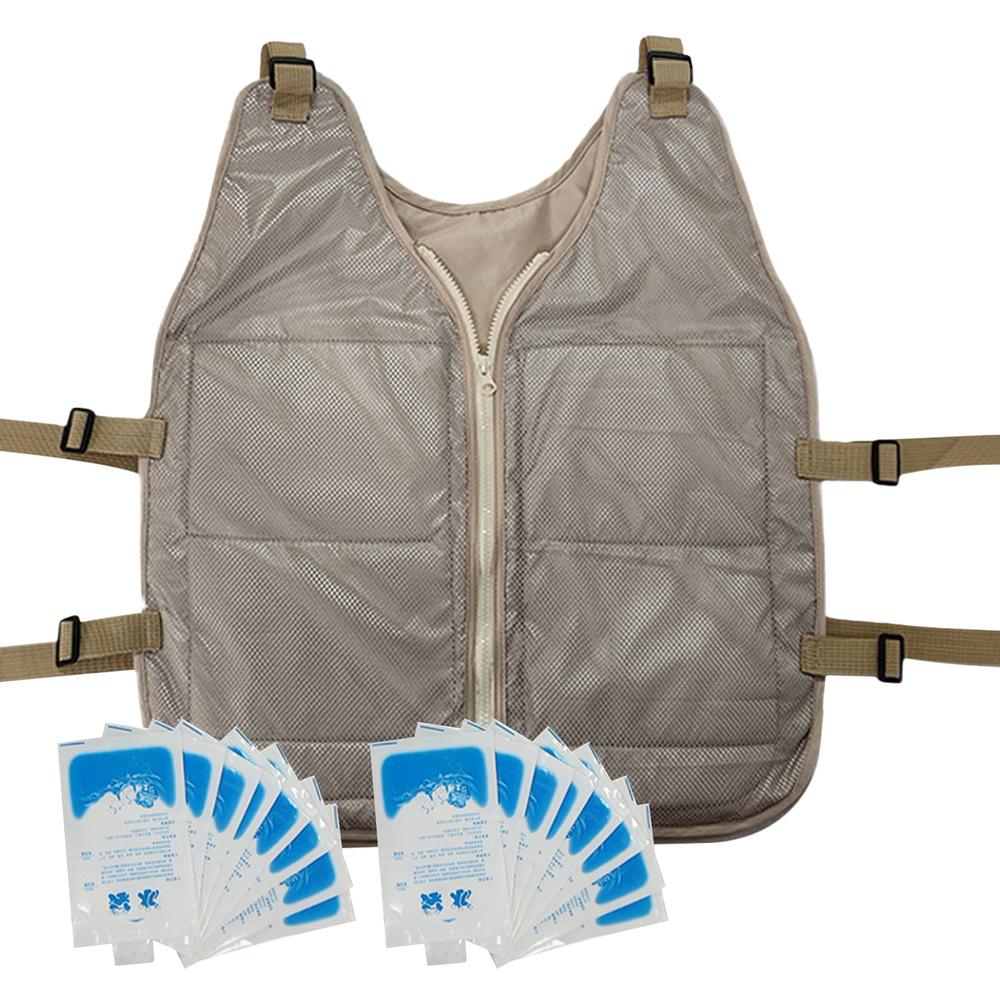 Ijskoude Vest Ijskoude Jas Voor Zomer Verstelbare Zomerkoelvest Koeljas Voor Werkende Hardlooptuin: WHITE
