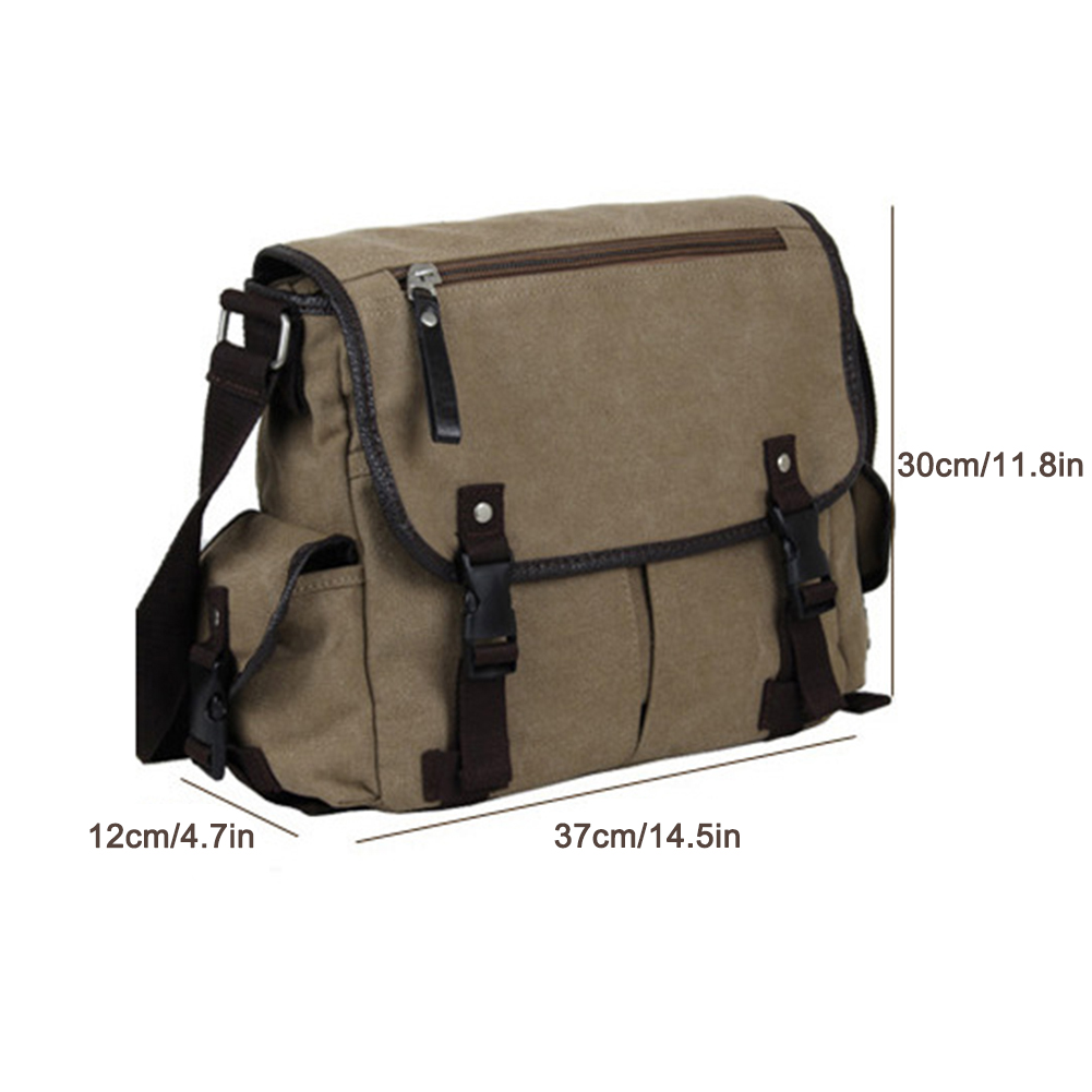 Klassieke Mannen Schoudertas Mannen Canvas Messenger Bag Outdoor Vakantiereizen Multi Pockets Satchel Handtassen Mannen tas