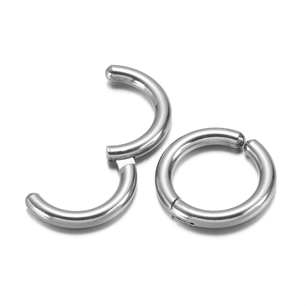 6pz/3coppie Orecchini a clip per orecchio in acciaio inossidabile per donna Uomo non penetrante Cerchio per orecchio rotondo Orecchini finti punk Gioielli per orecchio semplice: Rosa colore Oro