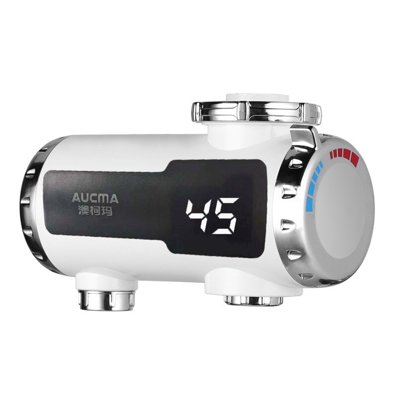 3000W Instant Elektrische Kraan Snelle Verwarming Elektrische Kraan Boiler Warm en Koud Dubbele Outlet Verwarmingswater LCD 220V: uk plug