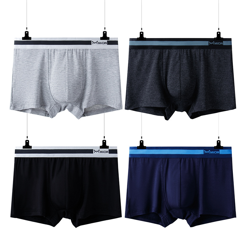 MiioW Men&#39;s Underwear Boxer Cotton Modal Shorts 4PCS