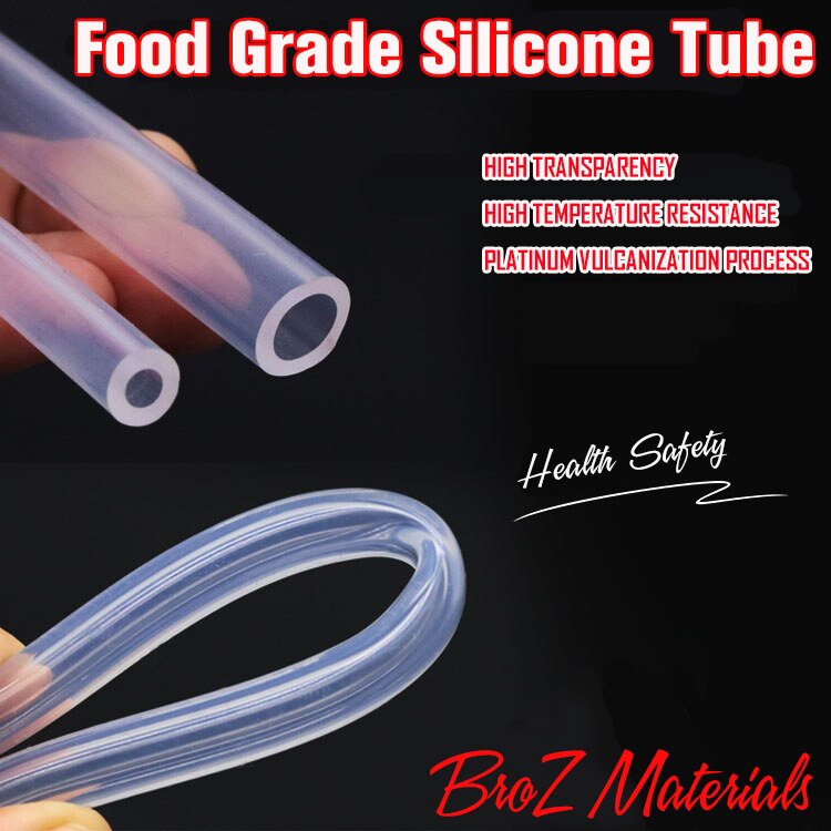 9 x 13 siliconen slang van voedingskwaliteit  id 9mm od 13mm