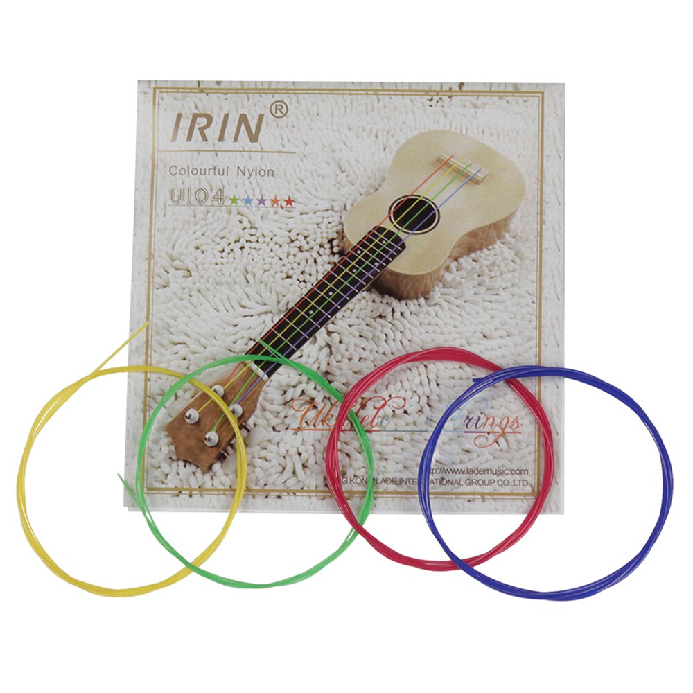 IRIN 4 Pcs/Set Soprano Ukulele Strings Colorful Nylon Musical Instrument Accessories 4 String Hawaii Guitar Replacement Parts