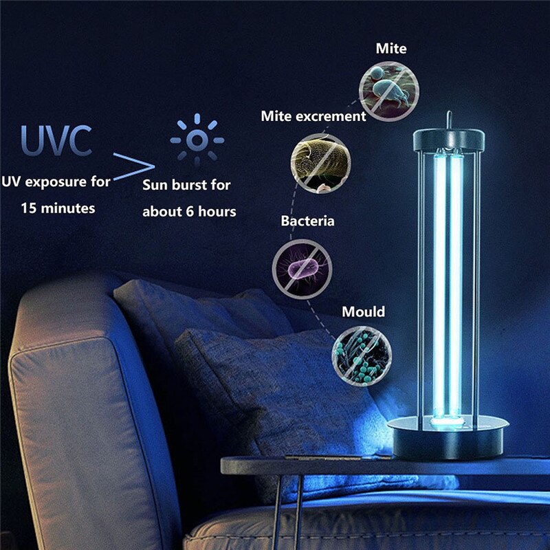 Household UV Disinfection Lamp Germicidal Lamp Sterilization Lamp Without Ozone Sterilizer Mites Lights Clean Air Remove Stink 4
