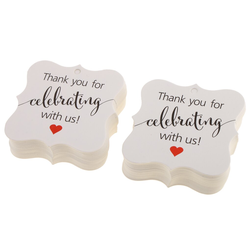 Pakke  of 200 rustikk kraftpapir takkekort tags bryllup baby shower favor