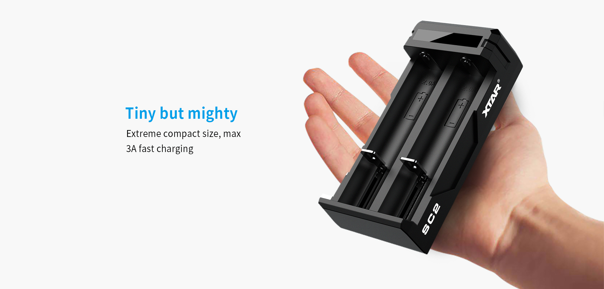 XTAR SC2 Charger USB 3A 18650 21700 26500 Battery Quick Charger
