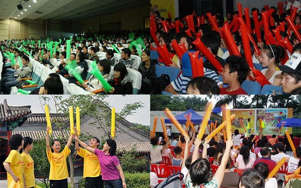 (Pack of 1 Pairs) Inflatable Bang Noise Makers Clappers Sports Party ，Bam Bam Thunder Sticks, Cheerleading Plastic Clap Hands Ou