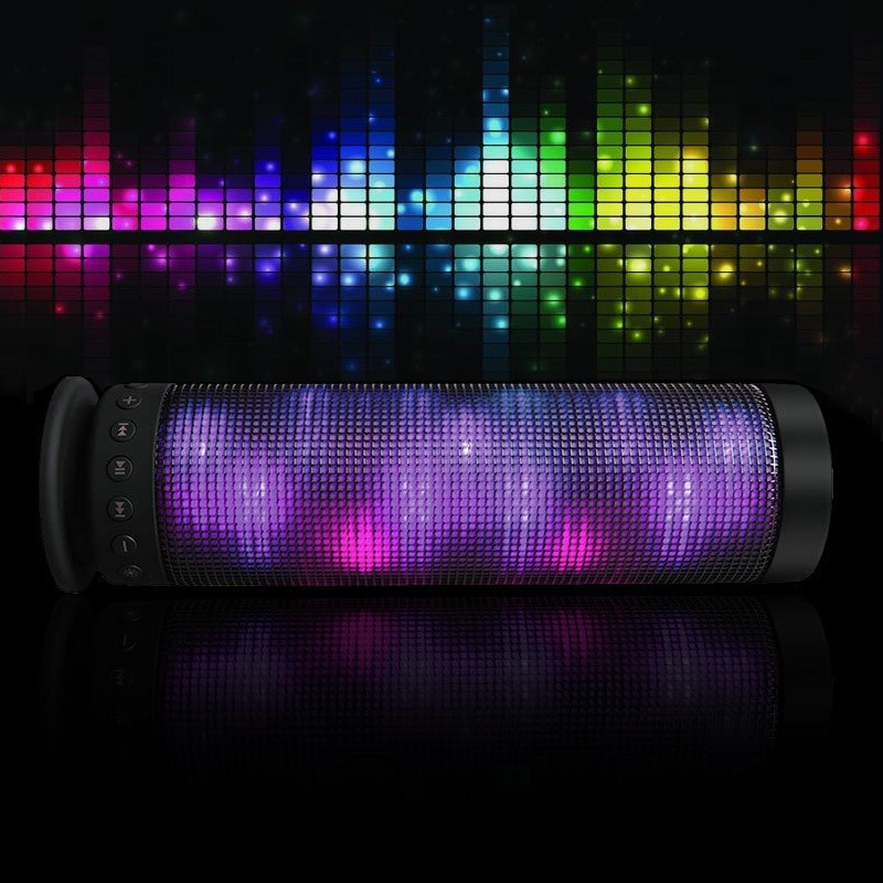 Teal LED verlichting Bluetooth Speaker Portable Power Opgeladen 360 Graden Surround Stereo Draadloze Speaker Kerstcadeau