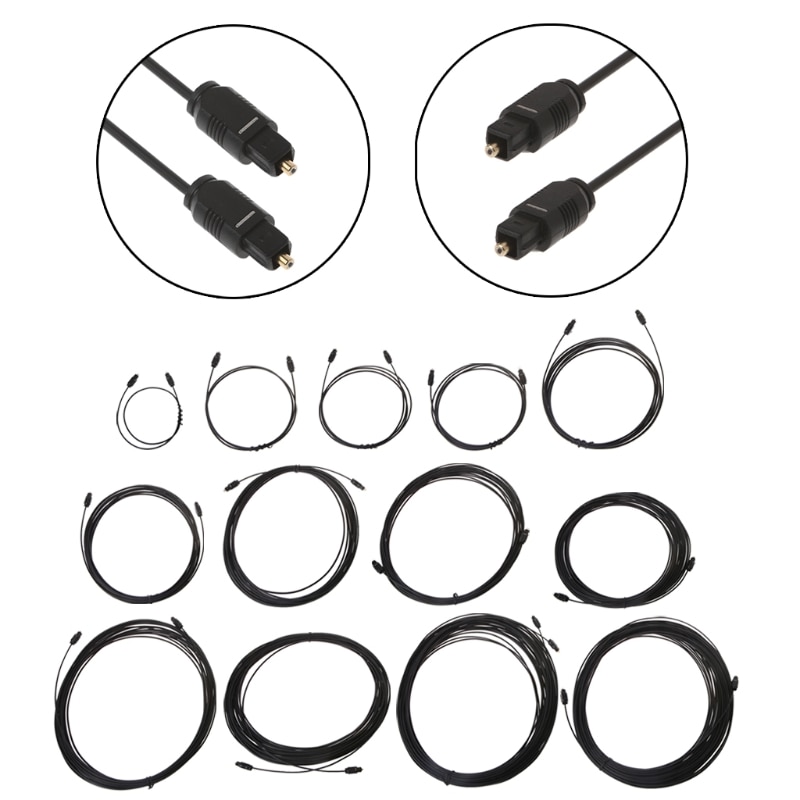 Digitaalinen optinen kaapeli toslink spdif dvd:lle 0.5m 1m 1.5m 1.8m 5m 8m 10m 12m 15m 20m 25m 30m