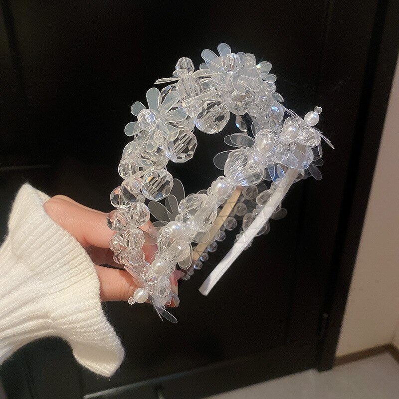 Parel Kristal Bloem Hoofdband Rococo Wind Kleine Verse Hoofdband Niche Gevoel Van Lente Super Fee Haar Accessoires