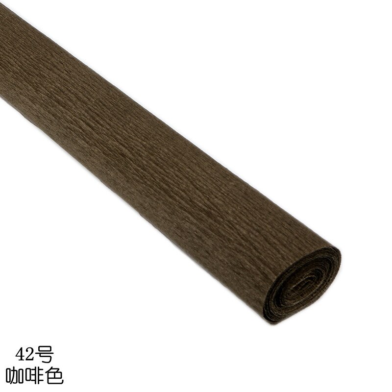 250Cm * 50Cm Crinkled Crêpepapier Bloem Wikkelen Bruiloft Feestelijke Partij Decoratie Kids Diy Vouw Scrapbooking Ambachten 5Pcs: Coffee