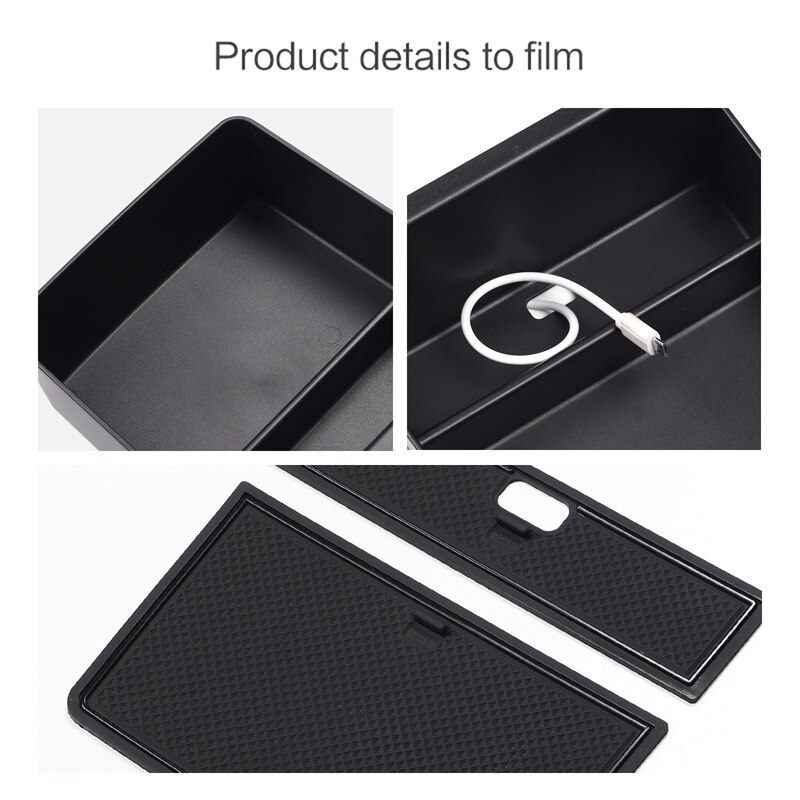 Car Center Console Storage Box ABS Organizer Auto Interior Accessories Stowing Tidying For Tesla Model X/S 2022