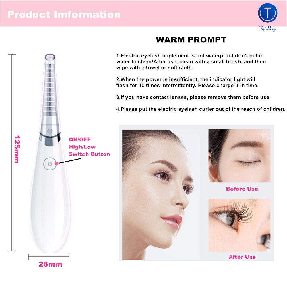 Charging Eyelash Permanent Ironing Device Curling electric eyelash burner Electric eyelash clip Curler eyelashes