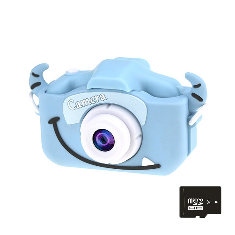 X5S 2.0 inch Screen Kids Camera Mini Digital 12MP Photo Children Camera with 600 mAh Polymer Lithium Battery Toys: Blue cow 8G