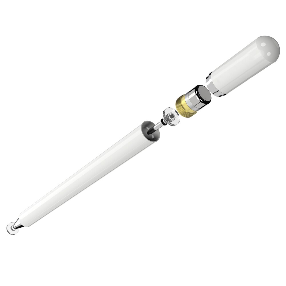 Caneta magnética do estilete da ponta transparente do disco da fábrica de china para a pena relativa à promoção da pena do toque de android com magnético