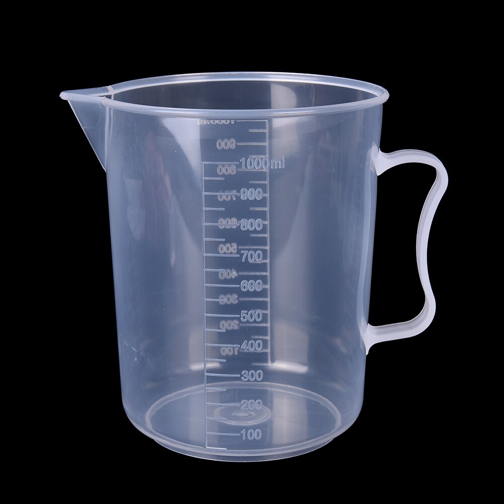 1 Uds 20/30/50/300/500/1000ML PP taza de medir Digital de plástico utensilios de cocina para medir la escala de vidrio: 1000ml