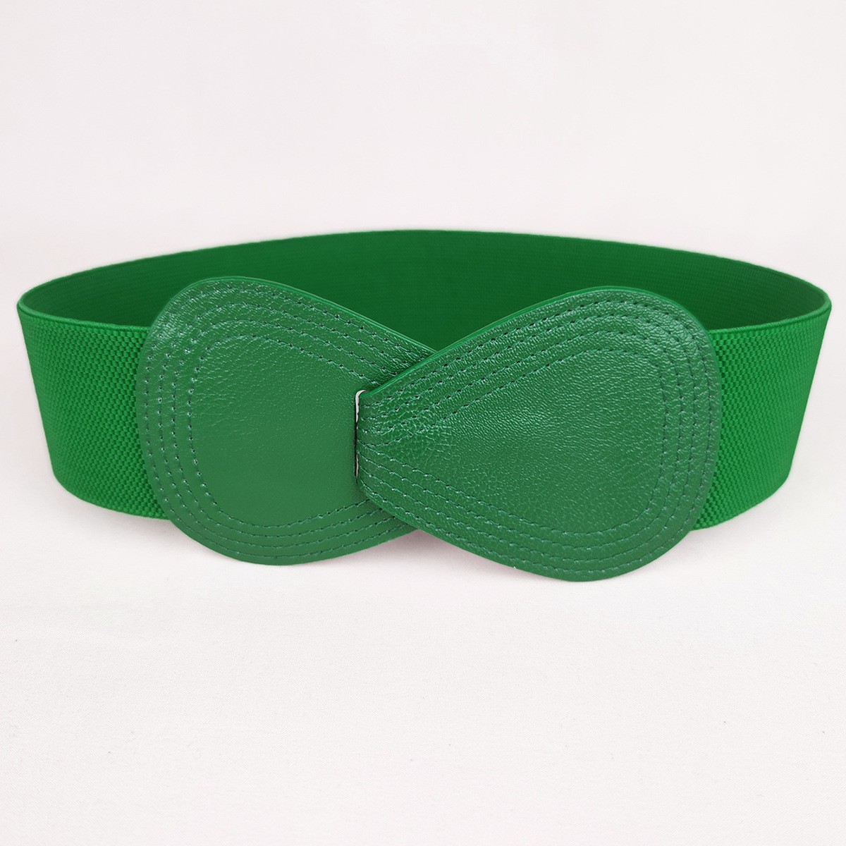 Elastisk linning til kvinner, dekorasjon til kjole til daglig pendling, midjebeskytter: Grønn / 80cm